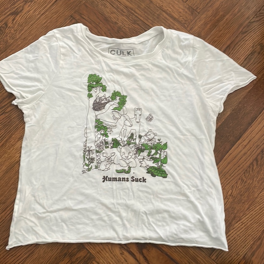 Small white t-shirt by CULK. No stains. Good condition